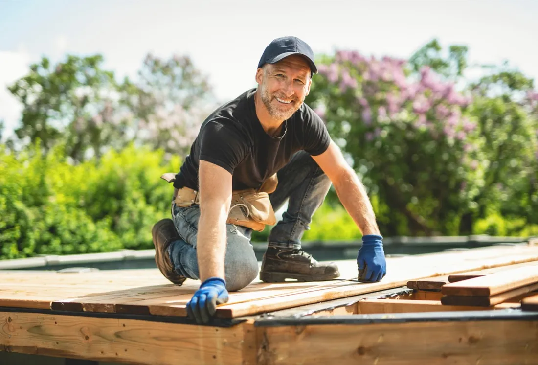 James from Coastal Edge Decks on a Northern Beaches deck build